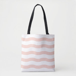 Süße rosa Wellen nahtloses Muster Retro rosa Desig Tasche