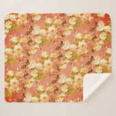 Süße Rose auf Orange Sherpadecke (Vorderseite (Horizontal))