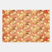 Süße Rose auf Rot Geschenkpapier Set (Vorderseite)