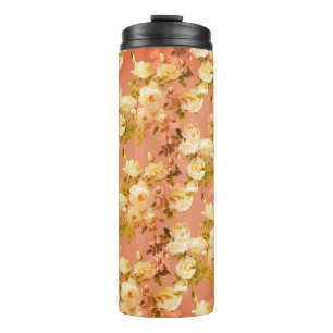 Süße Rose auf Rot Thermosbecher