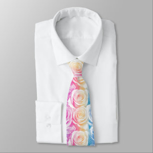 Süße Rose Blüten für ihn Krawatte