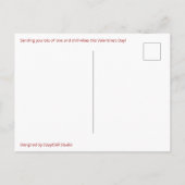 Süße Rose Capybara Ich Liebe Dich Benutzerdefinier Postkarte (Rückseite)