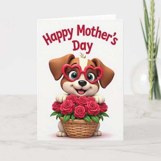 Süße Rosen Muttertagskarte Karte (Vorderseite)