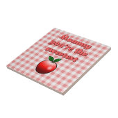 Süße rote Apfel Fliese (Seite)