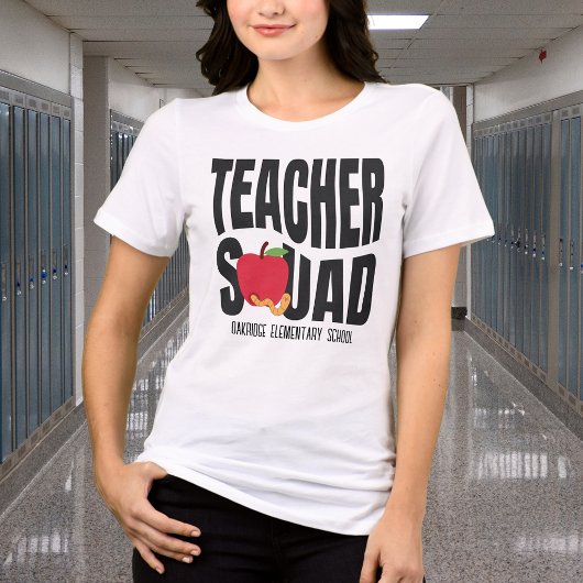 Süße rote Apfel-Lehrertruppe Tri-Blend Shirt