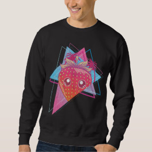 Süße rote Beeren Vaporwave 90er Kunst Sommer Kawai Sweatshirt