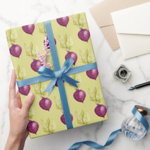 Süße Rote-Bete-Wasserfarben-Muster Geschenkpapier