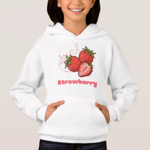 Süße rote Erdbeere Frucht Ästhetik Kinder Hoodie