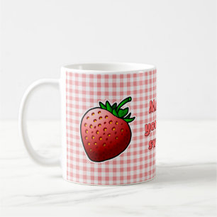 Süße rote Erdbeere Kaffeetasse