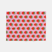 Süße rote Erdbeermuster-Flanelldecke Fleecedecke (Vorderseite (Horizontal))