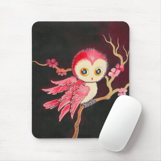 Süße rote Eule Mousepad (Mit Mouse)