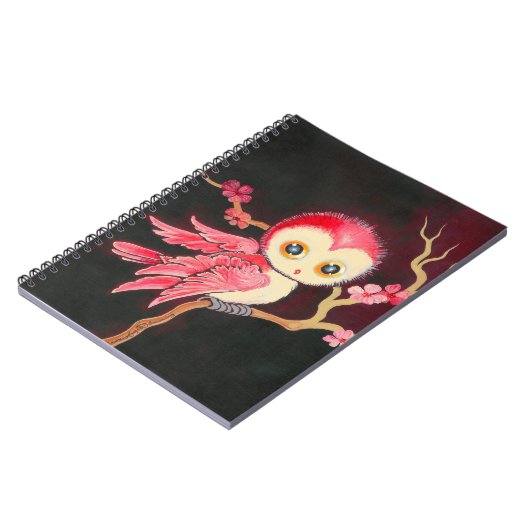 Süße rote Eule Notizblock (Linke Seite)