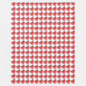 Süße rote gezeichnete Herzen Muster Fleecedecke (Vorderseite)