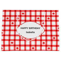 Süße rote Gingham-Tomaten Alles Gute zum Geburtsta