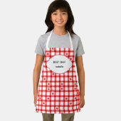 Süße rote Gingham-Tomaten Bester Koch Schürze (Insitu)