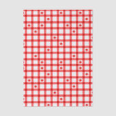 Süße rote Gingham-Tomaten Seidenpapier (Vorderseite)