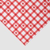 Süße rote Gingham-Tomaten Seidenpapier (Ausschnitt)