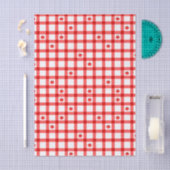 Süße rote Gingham-Tomaten Seidenpapier (Handwerk)