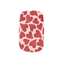 Süße rote Herzen am rosa Valentinstag