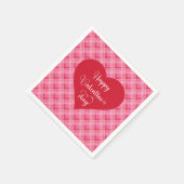 Süße rote Herzen Hübsche Valentinstag-Tischdekorat Serviette (Ecke)