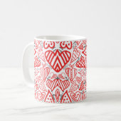 Süße rote Herzen Kaffeetasse (Vorderseite Links)