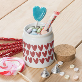 Süße rote Herzen - Süßer Cookie Keksdose