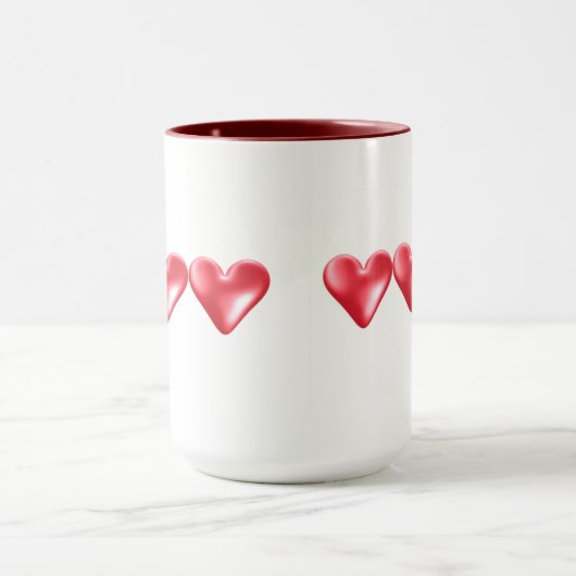 Süße rote Herzen Tasse (Zentrum)
