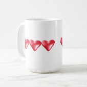 Süße rote Herzen Tasse (Vorderseite Links)
