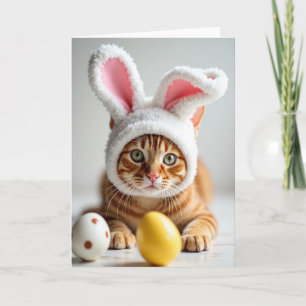 Süße rote Katze als Weihnachtskarte Karte