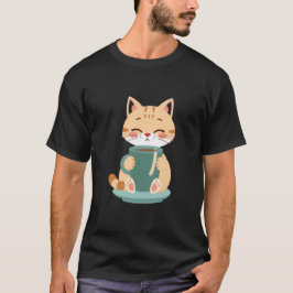 Süße rote Katze umarmt gemütlichen Kaffee Teal Tas T-Shirt