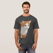 Süße rote Katzenkunst T-Shirt (Vorne ganz)