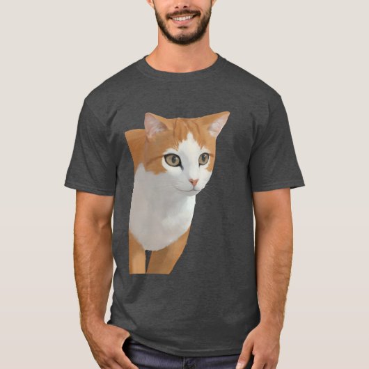 Süße rote Katzenkunst T-Shirt (Vorderseite)