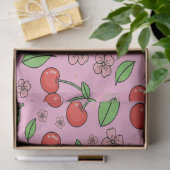 Süße rote Kirsch-Stimmung Hübsches Mädchen Ästheti Seidenpapier (Geschenk)