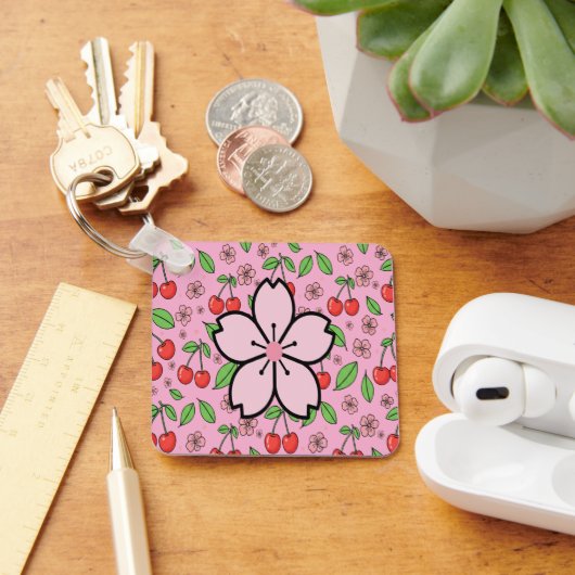Süße rote Kirsch-Stimmung Kawaii Mädchen Ästhetik Schlüsselanhänger (Schreibtisch)