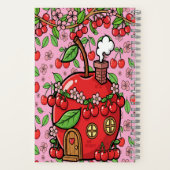 Süße rote Kirsch-Stimmungen Hübsche Mädchen-Ästhet Notizblock (Rückseite)