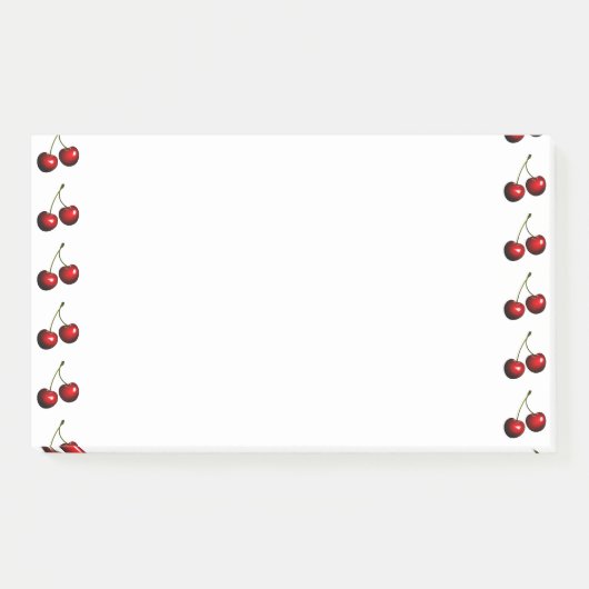 Süße rote Kirsche Haftnotizen Post-it Klebezettel (Vorderseite)
