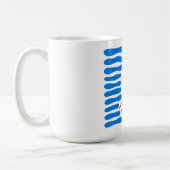 Süße Rote Krabbe & Blaue Wellen Küste Kaffeetasse (Links)