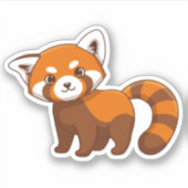 Süße Rote Panda Aufkleber (Vorderseite)