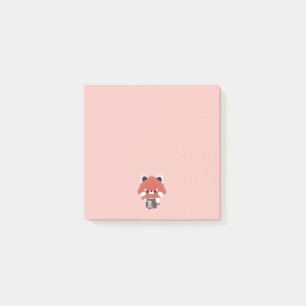 Süße Rote Panda Barista Post-it Klebezettel