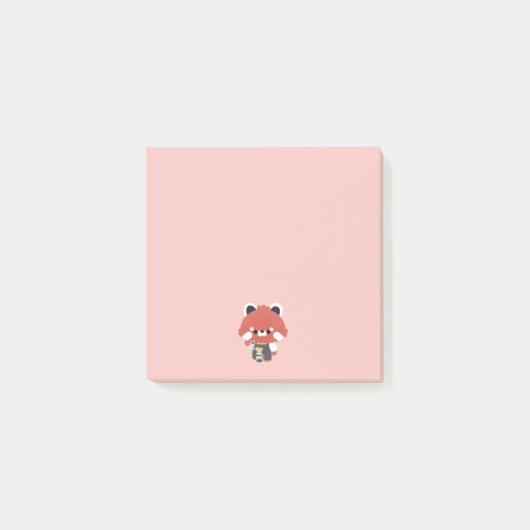 Süße Rote Panda Barista Post-it Klebezettel (Vorderseite)