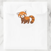 Süße Rote Panda Runder Aufkleber (Tasche)
