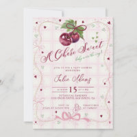 Süße rote pinke Kirsche süße glückliche Babyparty