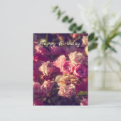 Süße rote Rosen personalisiert Postkarte (Stehend Vorderseite)