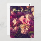 Süße rote Rosen personalisiert Postkarte (Vorne/Hinten)