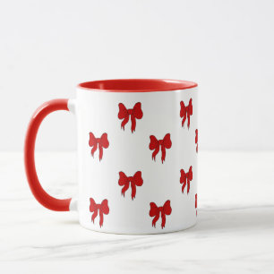 Süße rote Schleifen-Muster-Tasse   Geschenk für Si Tasse