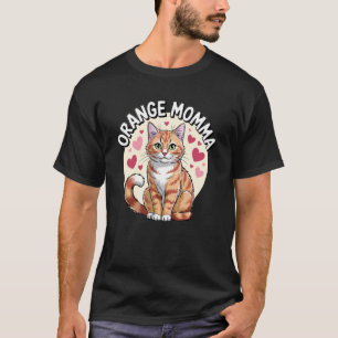 Süße rote Tabby-Katzenmutter Orange Mama T-Shirt