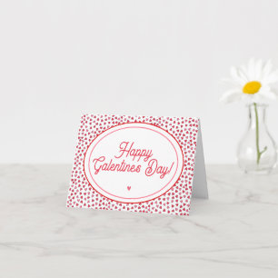 Süße rote und rosa Herzen - Frohen Galentine-Tag Karte
