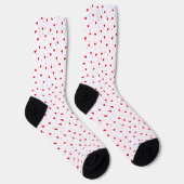 Süße rote Valentinsherzen Muster Socken (Rechts)
