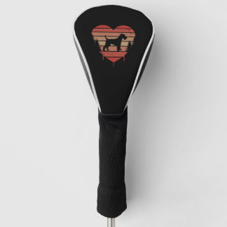 Süße rote Vintage-Herz Welsh Terriers 80er Golf Headcover