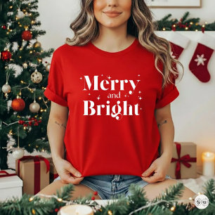 Süße rote weiße Weihnachten Frohe und Helle T-Shirt